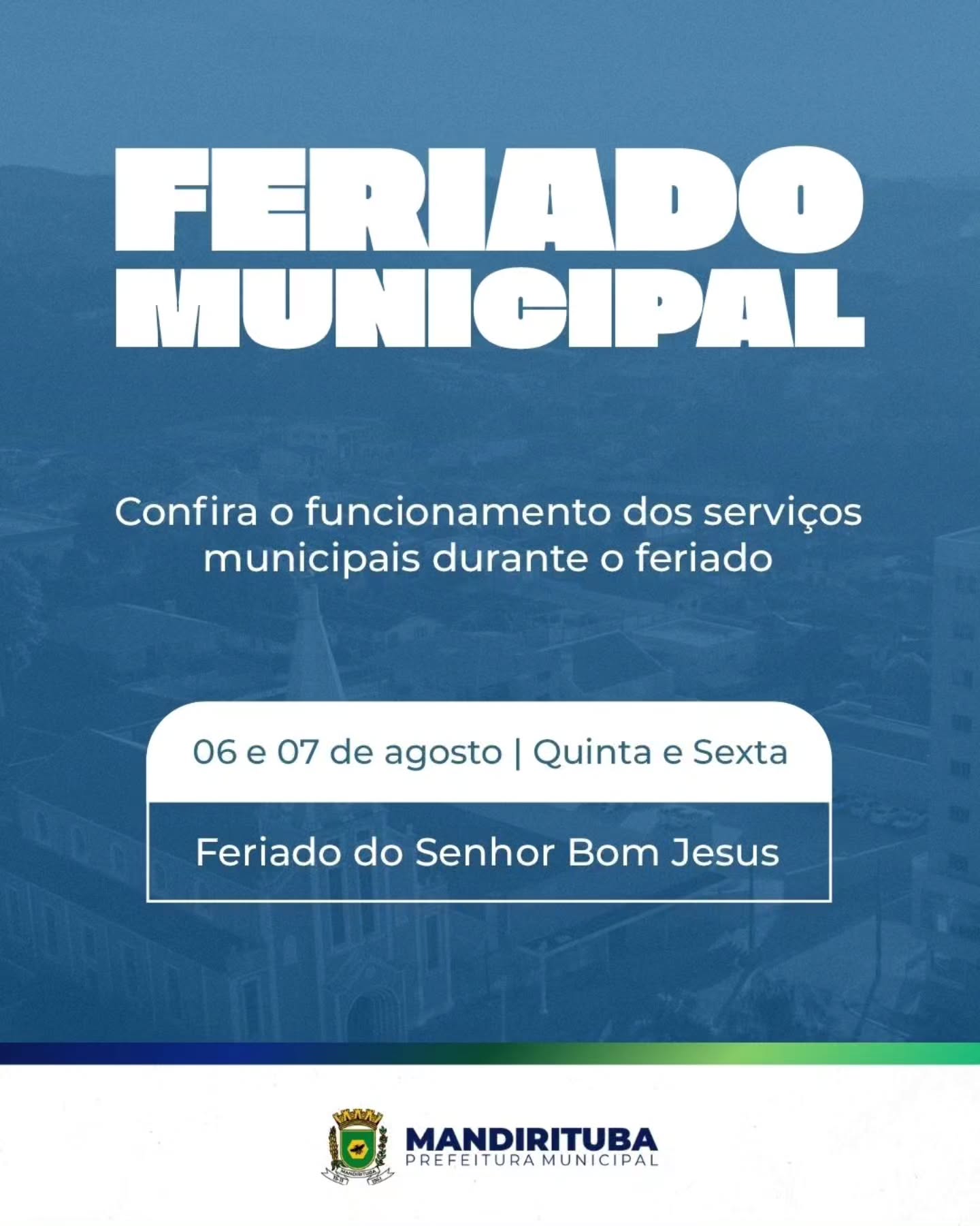 Post do instagram da Prefeitura de Mandirituba